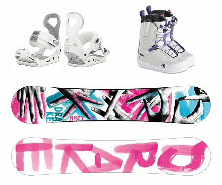 Комплит сноуборд MISTY + крепления QUEEN WMN'S + ботинки DAHLIA SL WMN'S